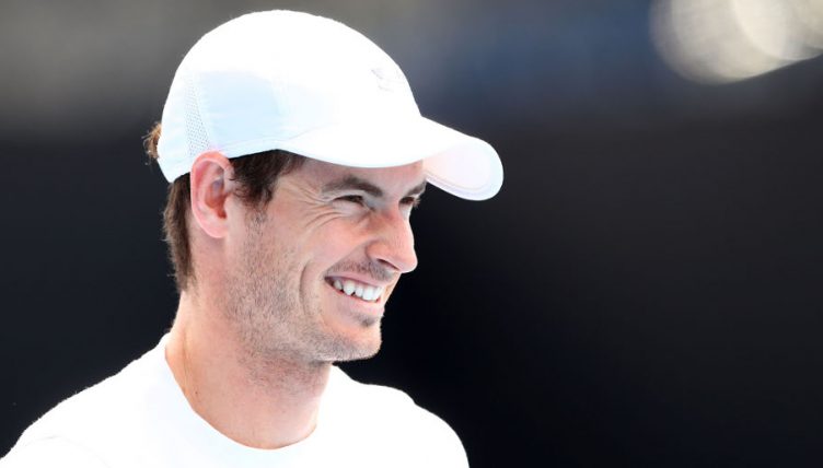 Andy Murray looks on
