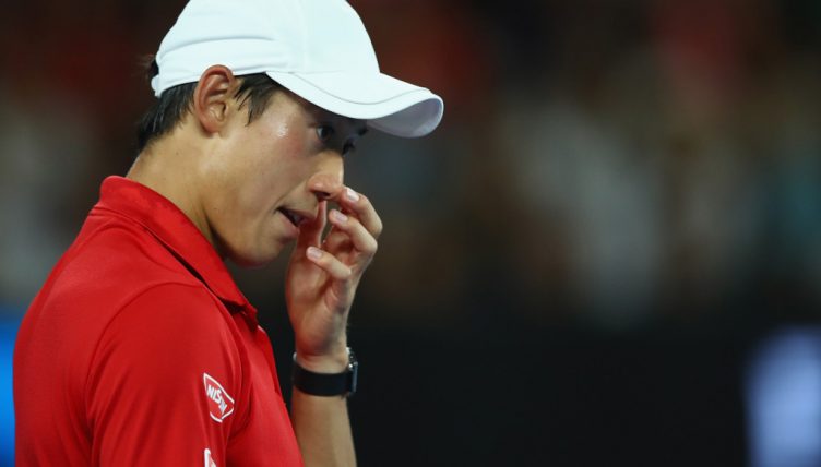 Kei Nishikori dejected