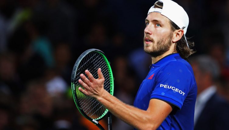 Lucas Pouille celebrates
