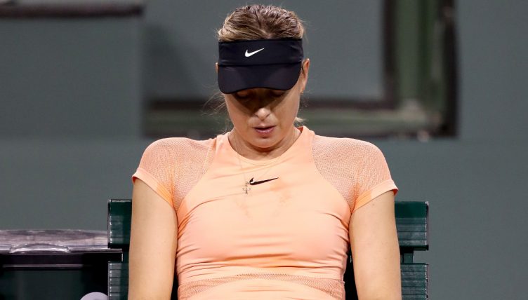 Maria Sharapova looking dejected