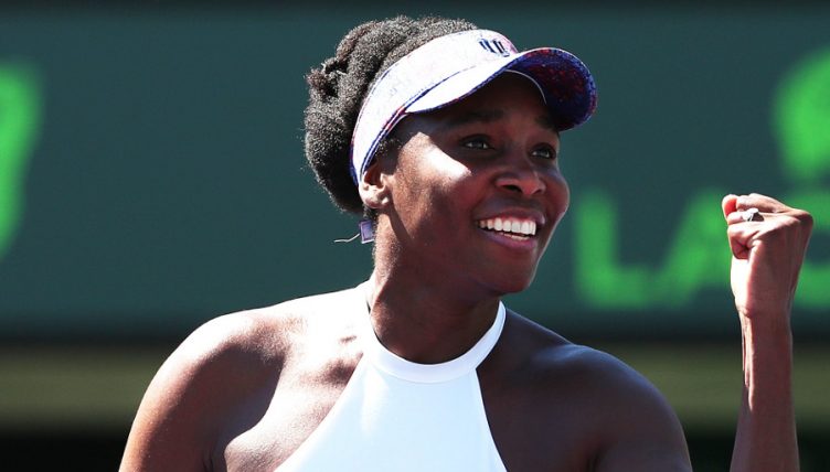 Venus Williams celebrates