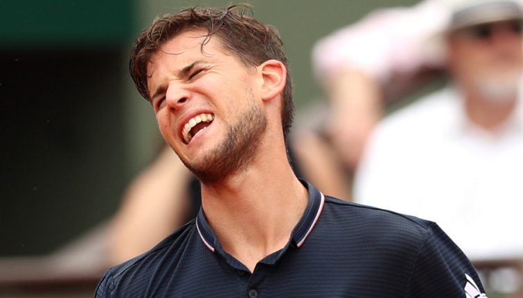 Dominic Thiem frustrated