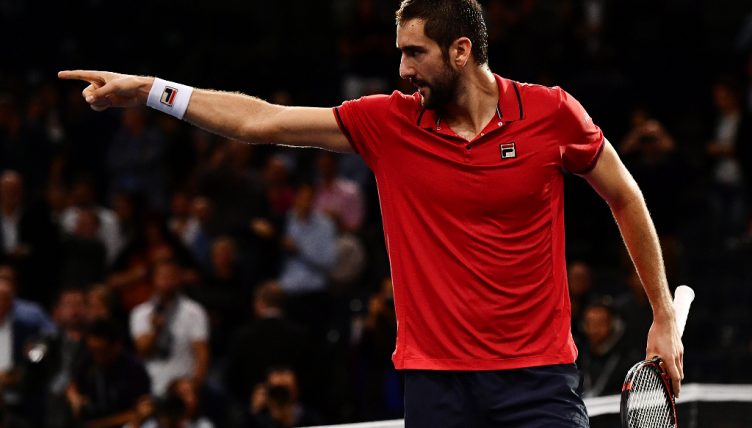 Marin Cilic pointing