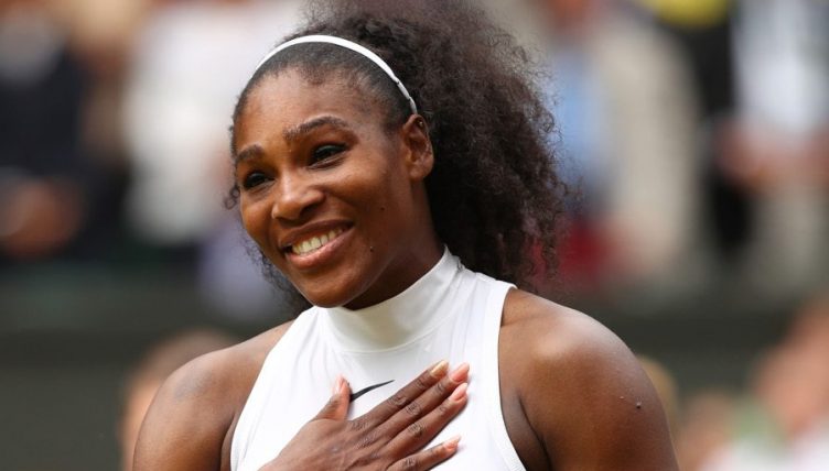 Serena Williams reacts