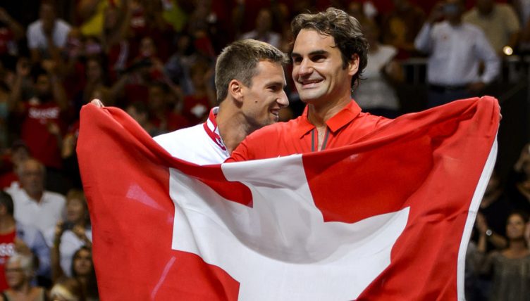 Roger Federer Switzerland flag