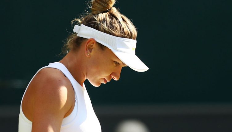 Simona Halep frustrated