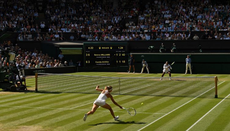 Serena Williams centre court