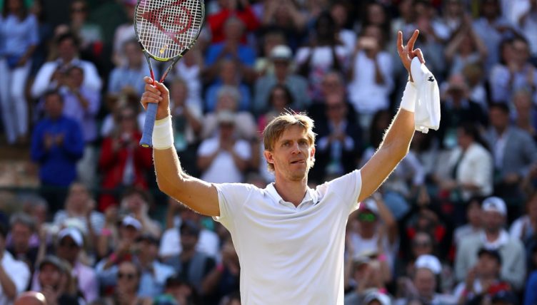 Kevin Anderson celebrates