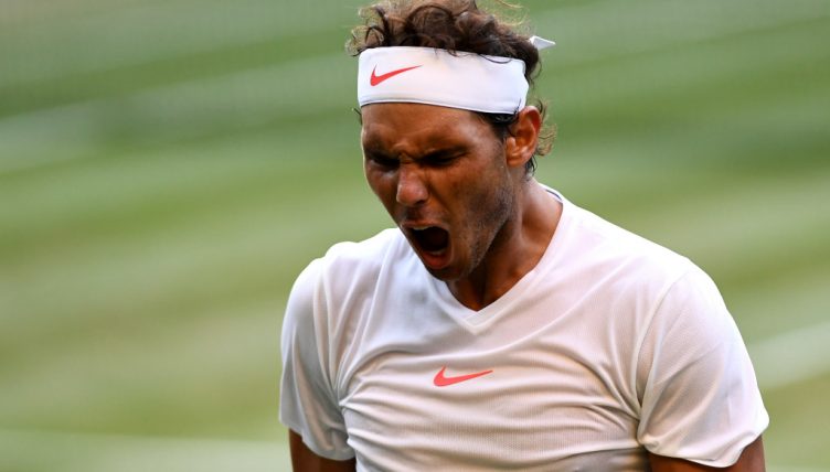 Rafael Nadal celebrates
