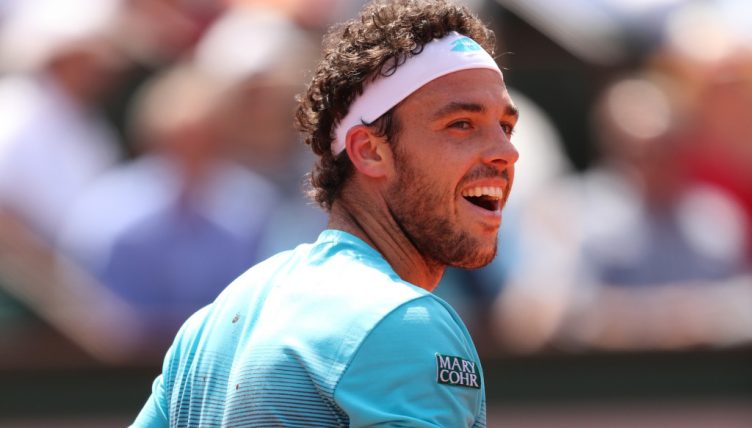 Marco Cecchinato watches on