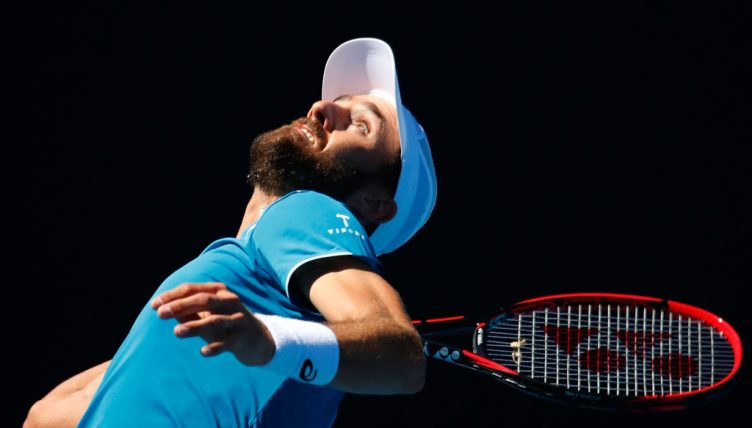 Steve Johnson serving