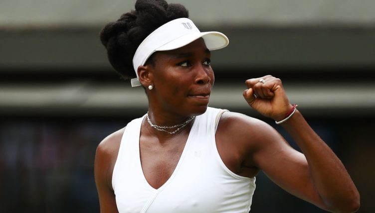 Venus Williams celebrates