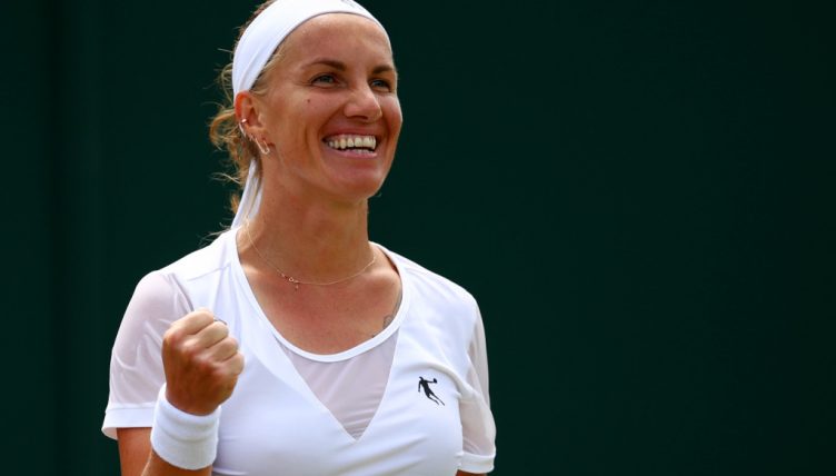 Svetlana Kuznetsova celebrates