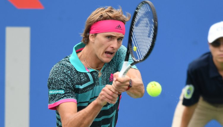 Alexander Zverev playing a shot