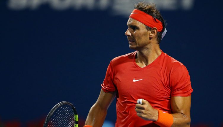 Rafael Nadal celebrates