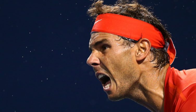 Rafael Nadal in action