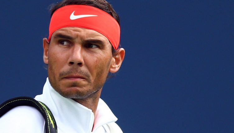 Rafael Nadal looking back