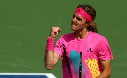 Stefanos Tsitsipas celebrates