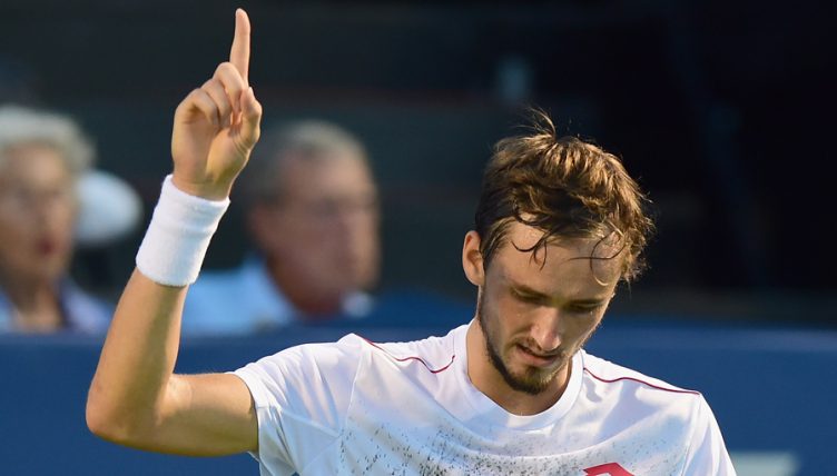 Daniil Medvedev celebrates