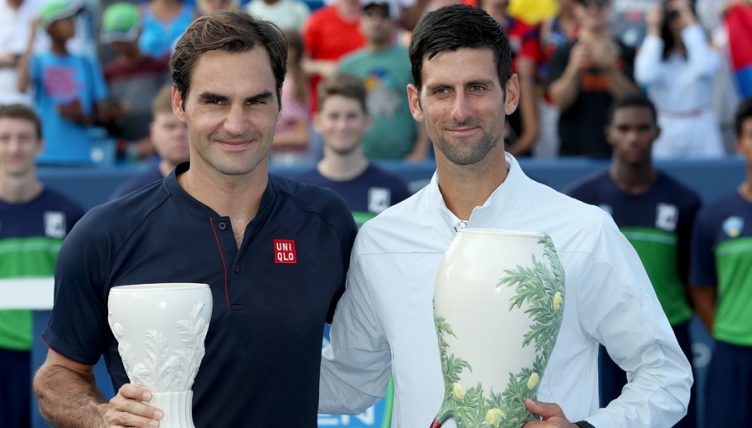 Roger Federer and Novak Djokovic