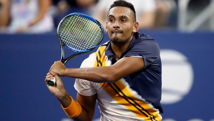 Nick Kyrgios in action