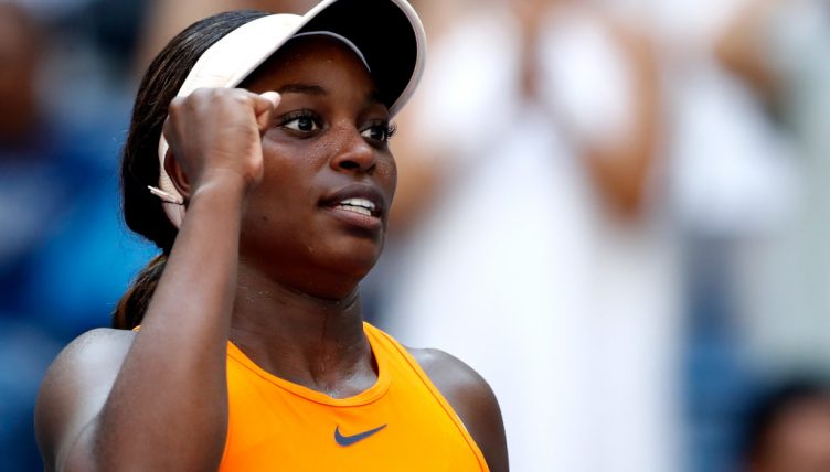Sloane Stephens celebrates win