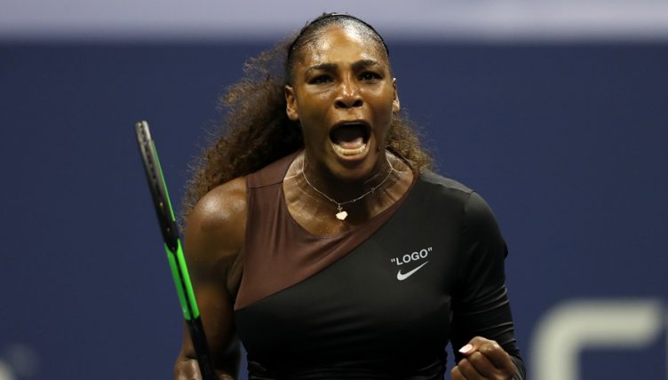 Serena Williams celebrates US Open
