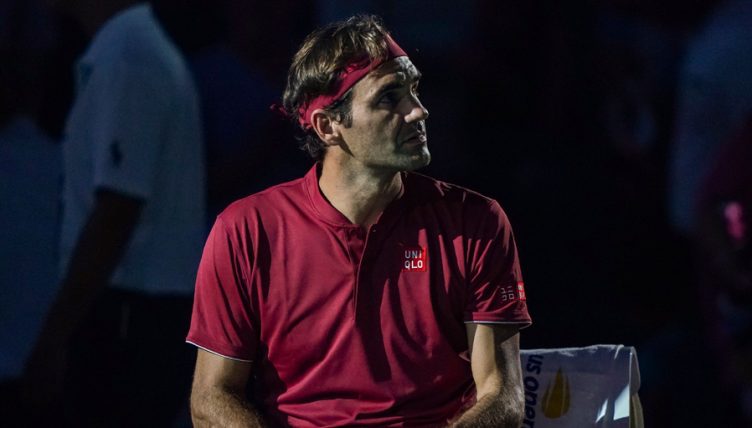 Roger Federer during John Millman match