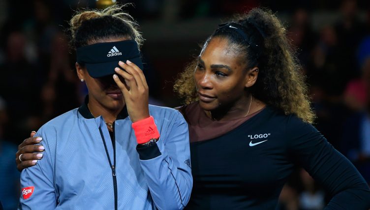 Serena Williams comforts Naomi Osaka at US Open