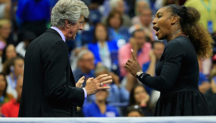 Serena Williams argues with match referee