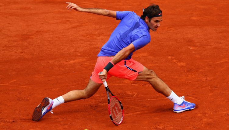 Roger Federer on clay