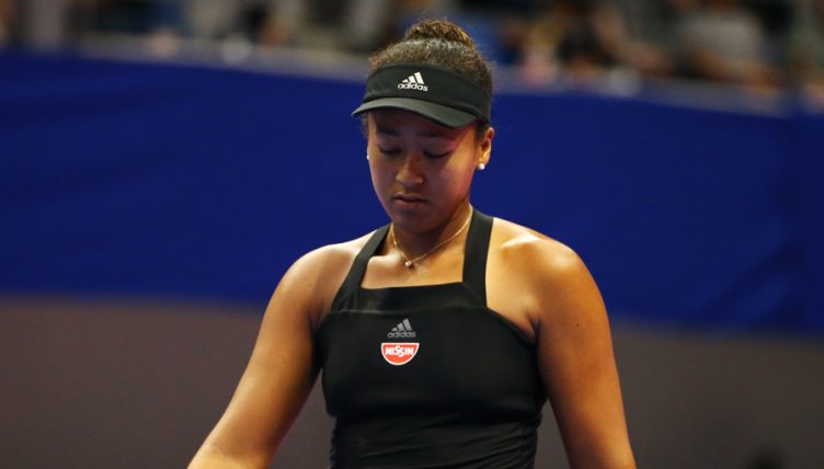 Naomi Osaka dejected