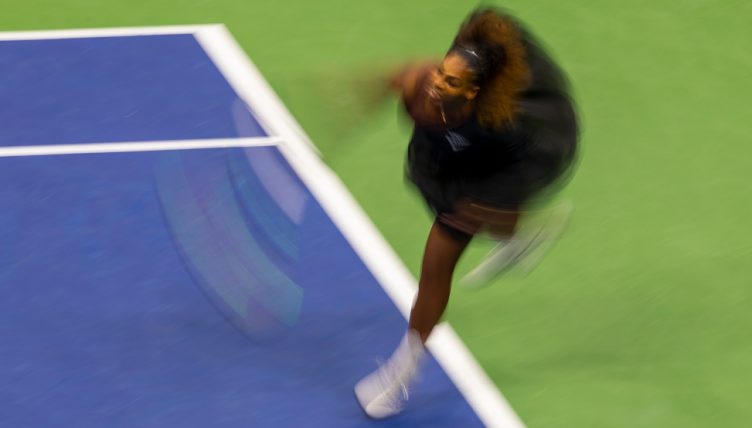 Serena Williams in action
