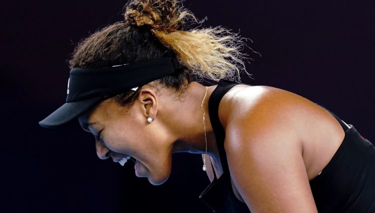 Naomi Osaka screaming