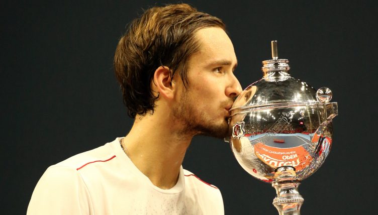 Daniil Medvedev celebrates