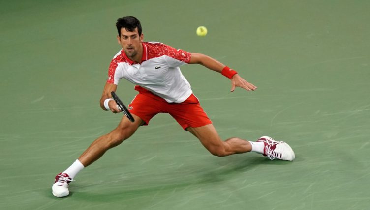 Novak Djokovic in action