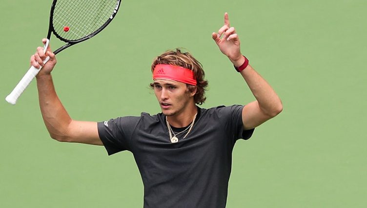 Alexander Zverev celebrates at Shanghai Masters