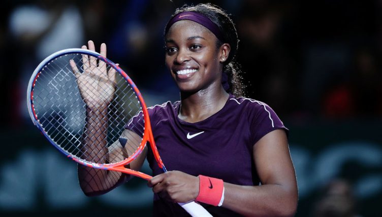 Sloane Stephens celebrates