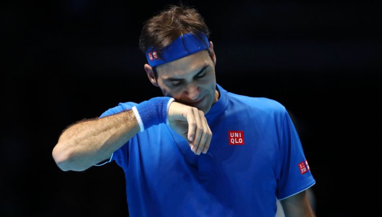 Roger Federer downcast
