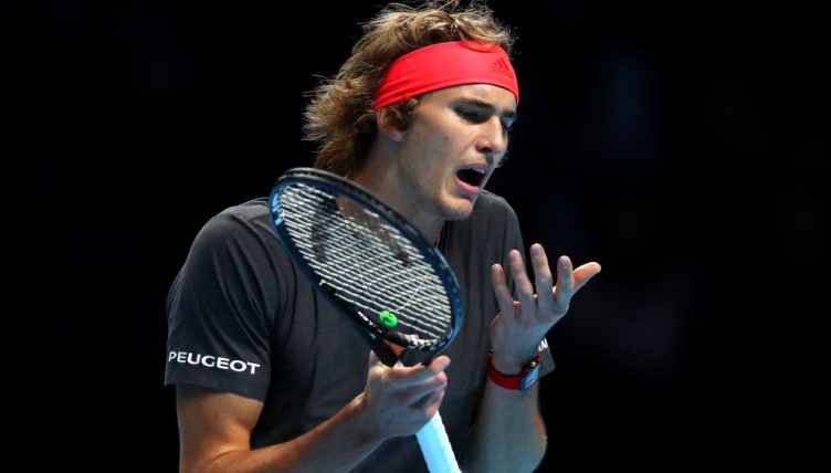 Alexander Zverev in action