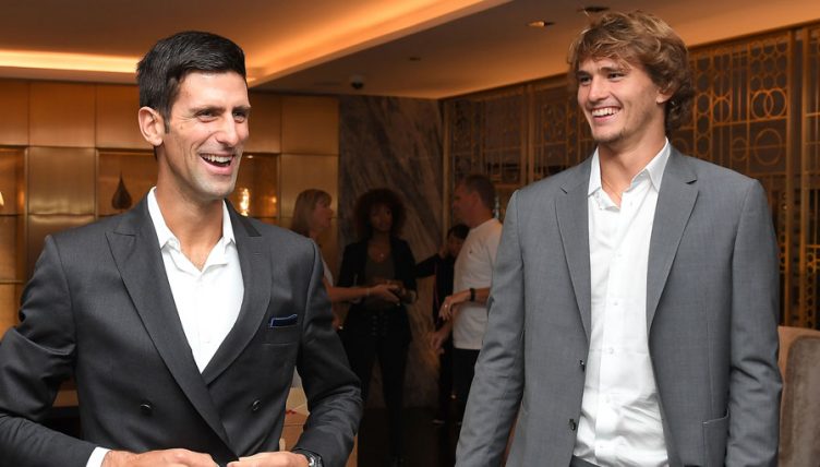 Alexander Zverev and Novak Djokovic