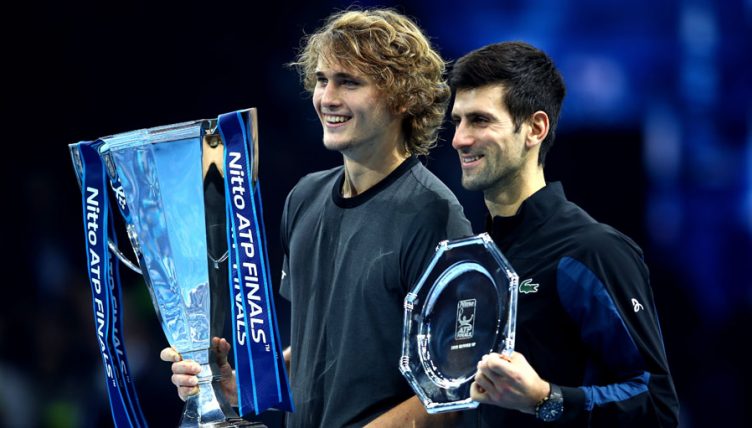 Novak Djokovic and Alexander Zverev at ATP Finals