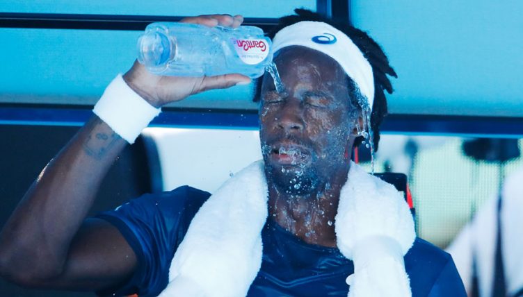 Gael Monfils Australian Open heat