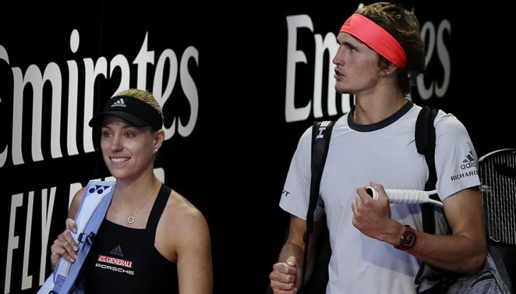 Alexander Zverev and Angelique Kerber at Hopman Cup