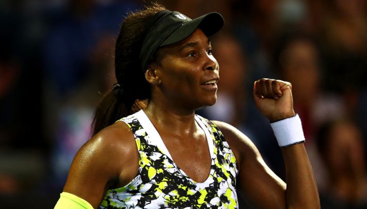 Venus Williams celebrates