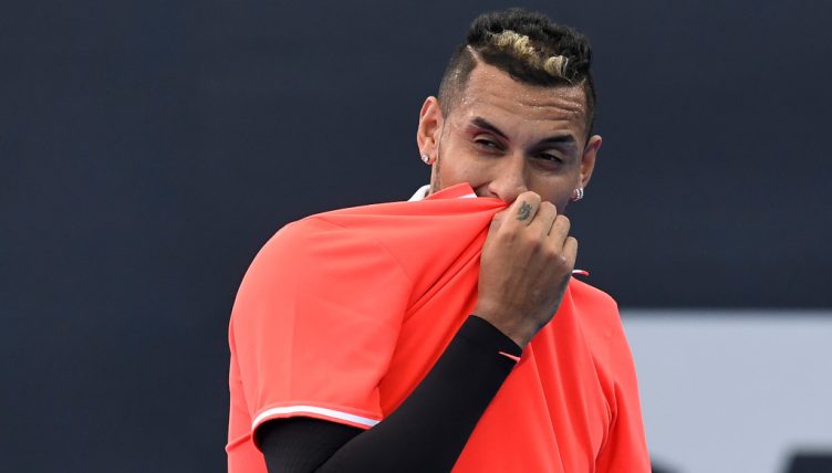 Nick Kyrgios on court