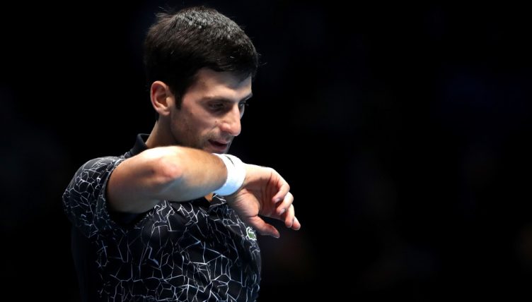 Novak Djokovic in action