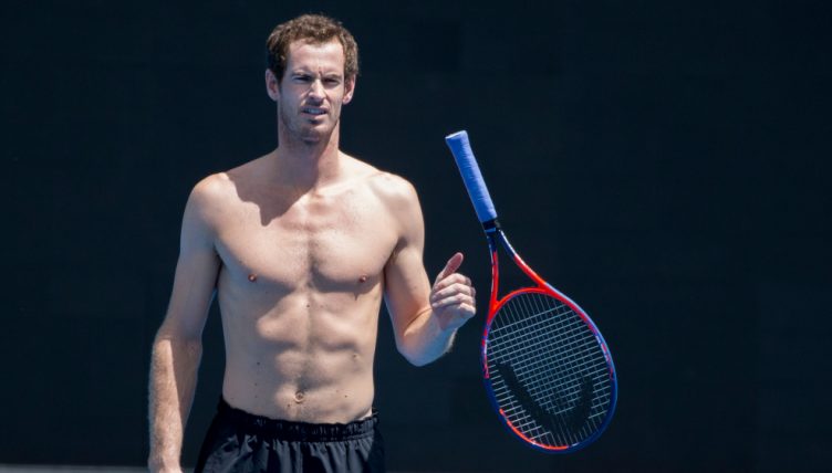 Andy Murray training