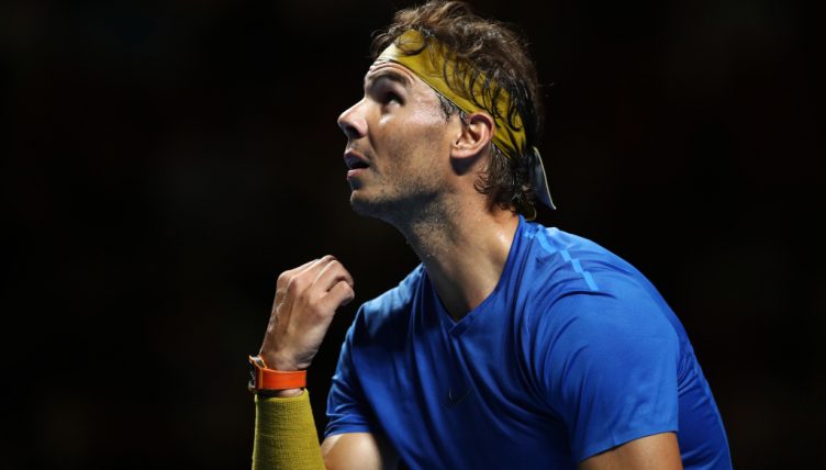 Rafael Nadal in action