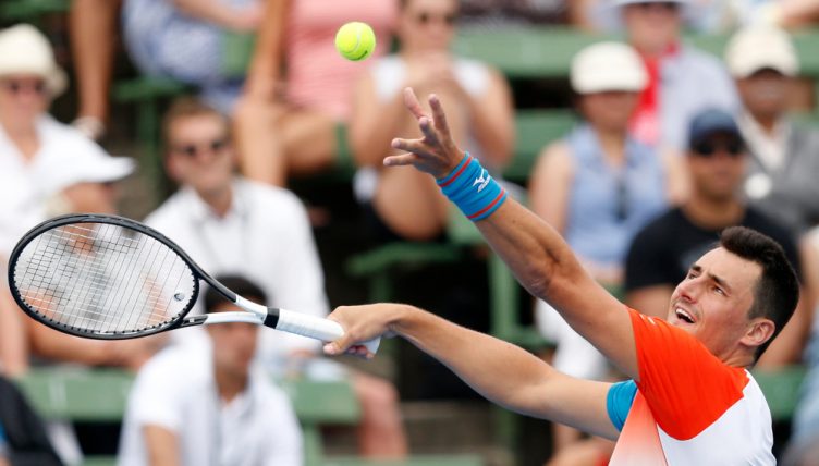 Bernard Tomic serving